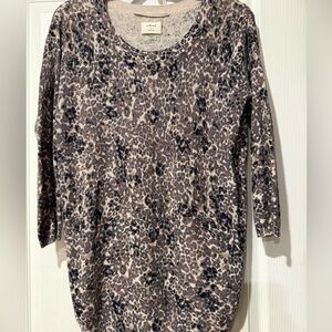 Aritzia Wilfred Animal Print Knit Top